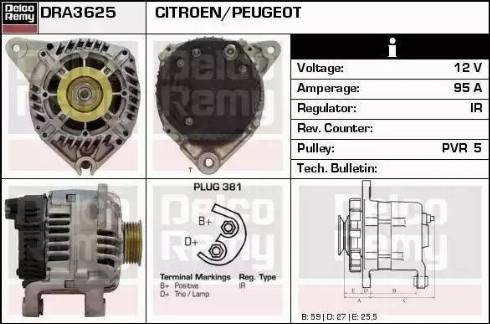 Remy DRA3625 - Generator alexcarstop-ersatzteile.com