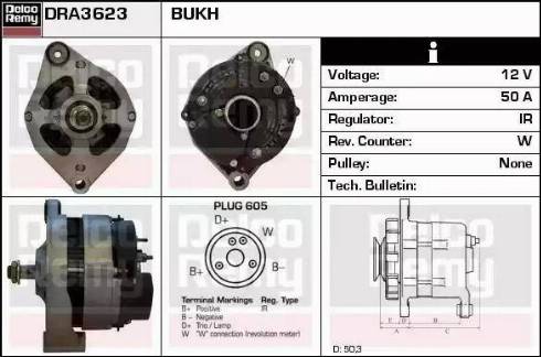 Remy DRA3623 - Generator alexcarstop-ersatzteile.com