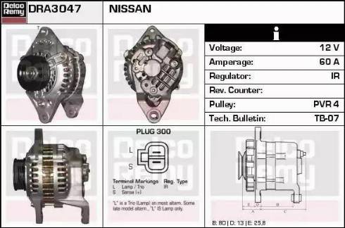 Remy DRA3047 - Generator alexcarstop-ersatzteile.com