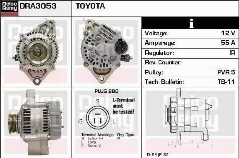 Remy DRA3053 - Generator alexcarstop-ersatzteile.com