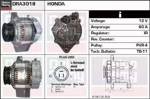 Remy DRA3018 - Generator alexcarstop-ersatzteile.com