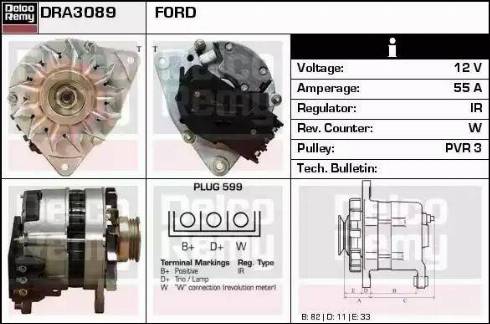 Remy DRA3089 - Generator alexcarstop-ersatzteile.com