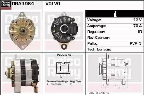 Remy DRA3084 - Generator alexcarstop-ersatzteile.com