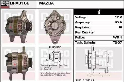 Remy DRA3166 - Generator alexcarstop-ersatzteile.com