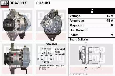 Remy DRA3119 - Generator alexcarstop-ersatzteile.com