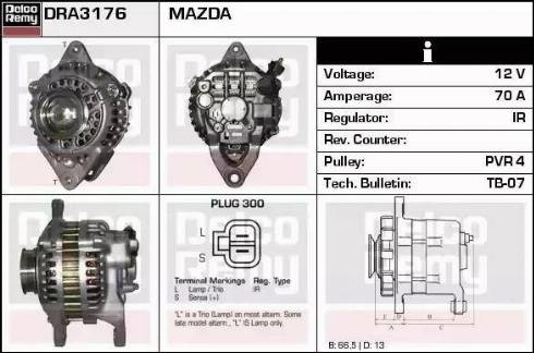 Remy DRA3176 - Generator alexcarstop-ersatzteile.com