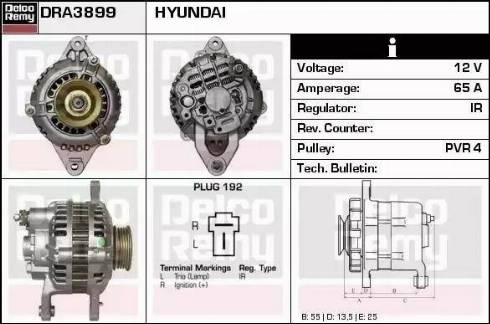 Remy DRA3899 - Generator alexcarstop-ersatzteile.com