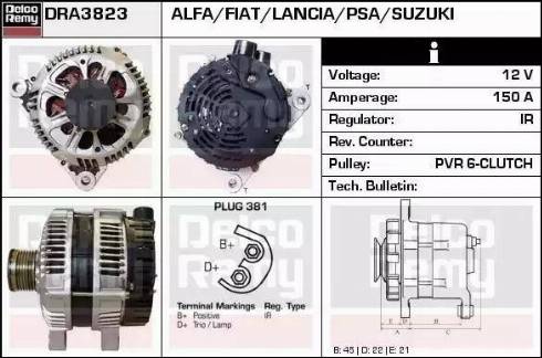 Remy DRA3823 - Generator alexcarstop-ersatzteile.com