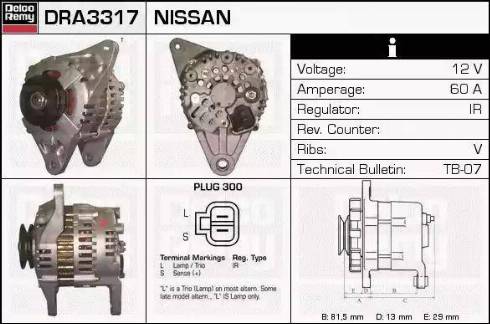 Remy DRA3317 - Generator alexcarstop-ersatzteile.com