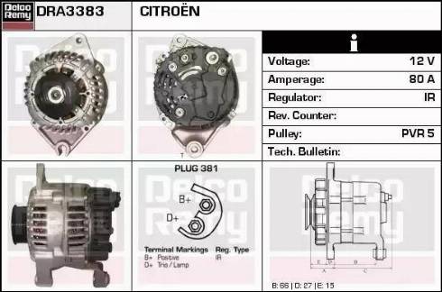 Remy DRA3383 - Generator alexcarstop-ersatzteile.com