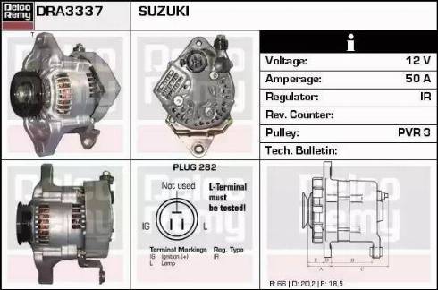 Remy DRA3337 - Generator alexcarstop-ersatzteile.com