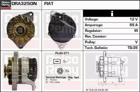 Remy DRA3250N - Generator alexcarstop-ersatzteile.com