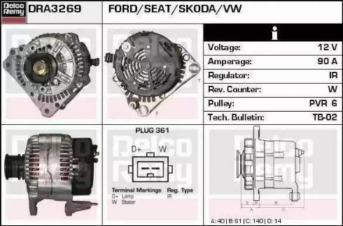 Remy DRA6510 - Generator alexcarstop-ersatzteile.com