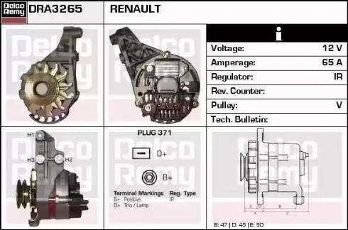 Remy DRA3265 - Generator alexcarstop-ersatzteile.com