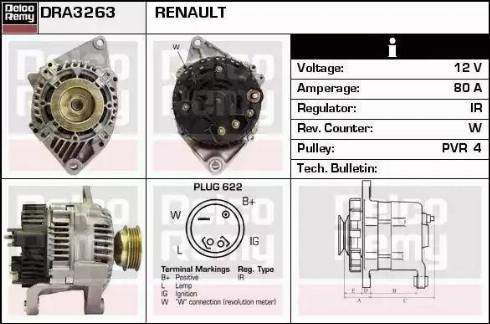 Remy DRA3263 - Generator alexcarstop-ersatzteile.com