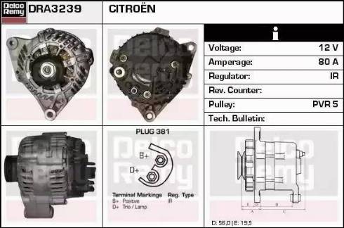 Remy DRA3239 - Generator alexcarstop-ersatzteile.com