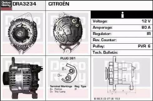 Remy DRA3234 - Generator alexcarstop-ersatzteile.com