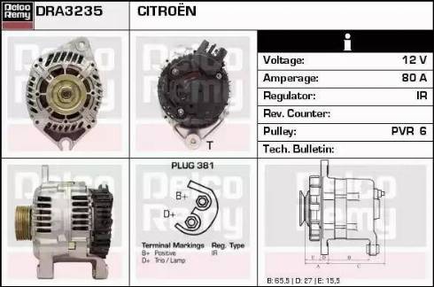 Remy DRA3235 - Generator alexcarstop-ersatzteile.com