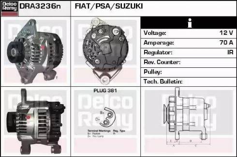 Remy DRA3236N - Generator alexcarstop-ersatzteile.com