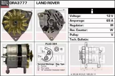 Remy DRA3777 - Generator alexcarstop-ersatzteile.com