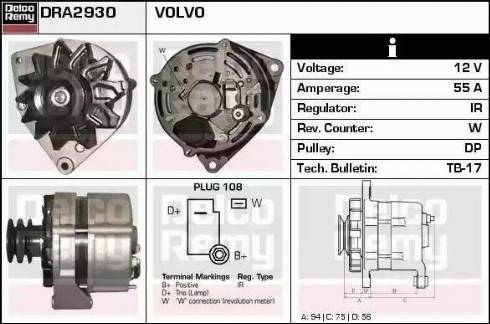 Remy DRA2930 - Generator alexcarstop-ersatzteile.com