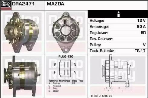 Remy DRA2471 - Generator alexcarstop-ersatzteile.com