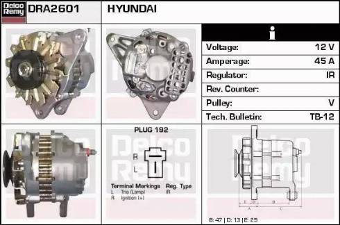 Remy DRA2601 - Generator alexcarstop-ersatzteile.com