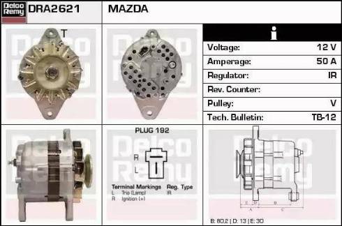 Remy DRA2621 - Generator alexcarstop-ersatzteile.com