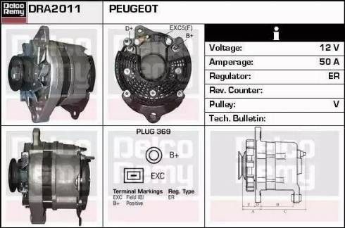 Remy DRA2011 - Generator alexcarstop-ersatzteile.com