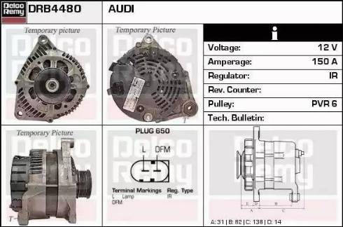 Remy DRB4480 - Generator alexcarstop-ersatzteile.com