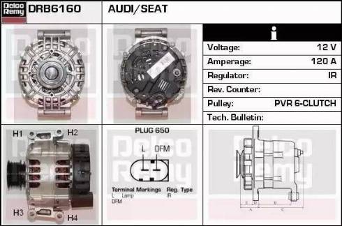 Remy DRB6160 - Generator alexcarstop-ersatzteile.com