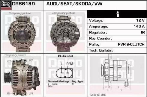 Remy DRB6180 - Generator alexcarstop-ersatzteile.com