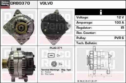 Remy DRB0370 - Generator alexcarstop-ersatzteile.com