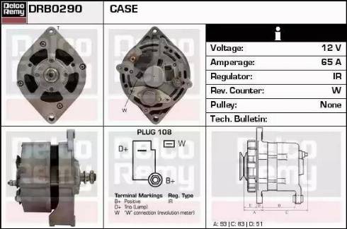 Remy DRB0290 - Generator alexcarstop-ersatzteile.com