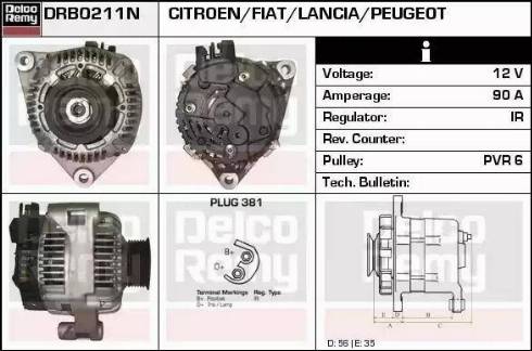 Remy DRB0211N - Generator alexcarstop-ersatzteile.com