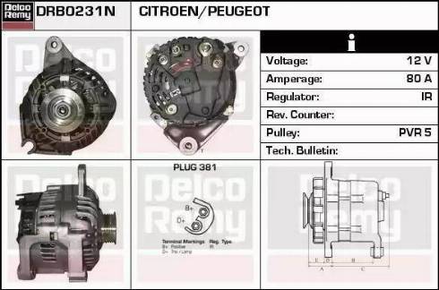 Remy DRB0231 - Generator alexcarstop-ersatzteile.com