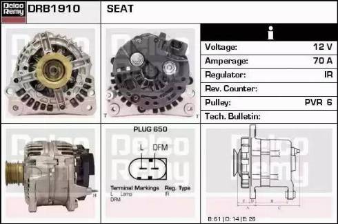 Remy DRB1910 - Generator alexcarstop-ersatzteile.com