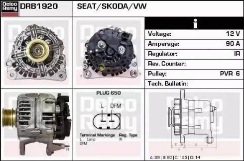 Remy DRB1920 - Generator alexcarstop-ersatzteile.com