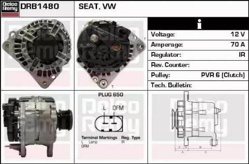 Remy DRB1480 - Generator alexcarstop-ersatzteile.com