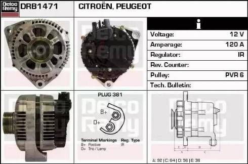 Remy DRB1471 - Generator alexcarstop-ersatzteile.com