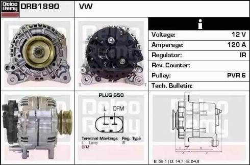 Remy DRB1890 - Generator alexcarstop-ersatzteile.com