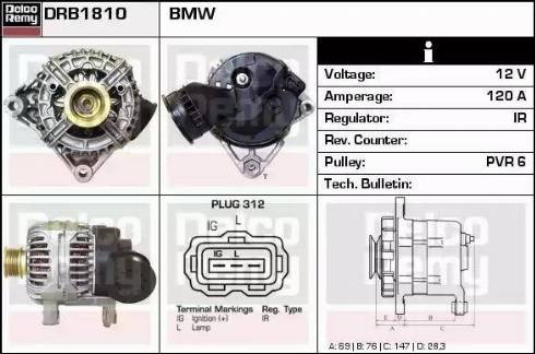 Remy DRB1810 - Generator alexcarstop-ersatzteile.com