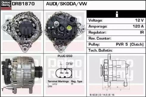 Remy DRB1870 - Generator alexcarstop-ersatzteile.com