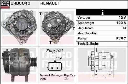 Remy DRB8040 - Generator alexcarstop-ersatzteile.com