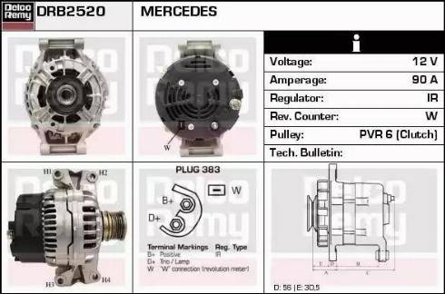 Remy DRB2520 - Generator alexcarstop-ersatzteile.com