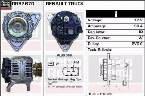 Remy DRB2670 - Generator alexcarstop-ersatzteile.com