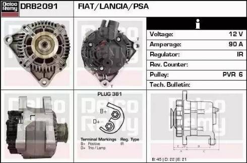 Remy DRB2091 - Generator alexcarstop-ersatzteile.com