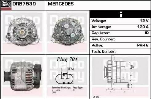 Remy DRB7530 - Generator alexcarstop-ersatzteile.com