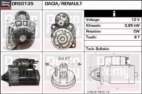 Remy DRS0135 - Starter alexcarstop-ersatzteile.com