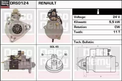 Remy DRS0124 - Starter alexcarstop-ersatzteile.com